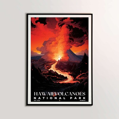 Hawaii Volcanoes National Park Poster, Travel Art, Office Poster, Home Decor | S7 - image2